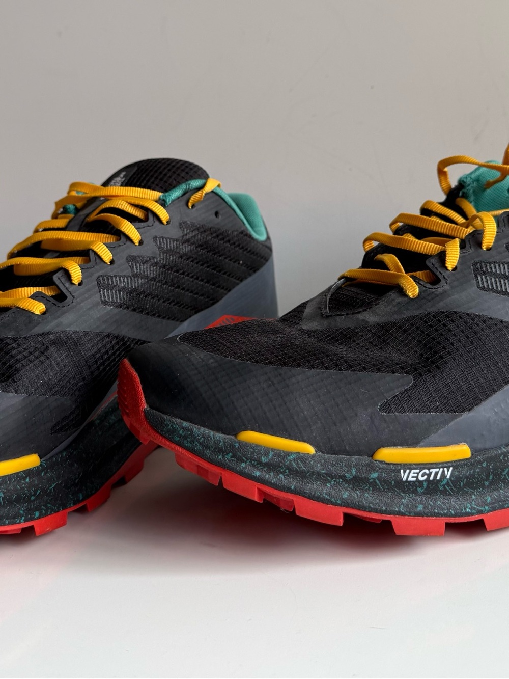 The North Face Men's Athletic Trail Shoes - Black, Yellow & Red